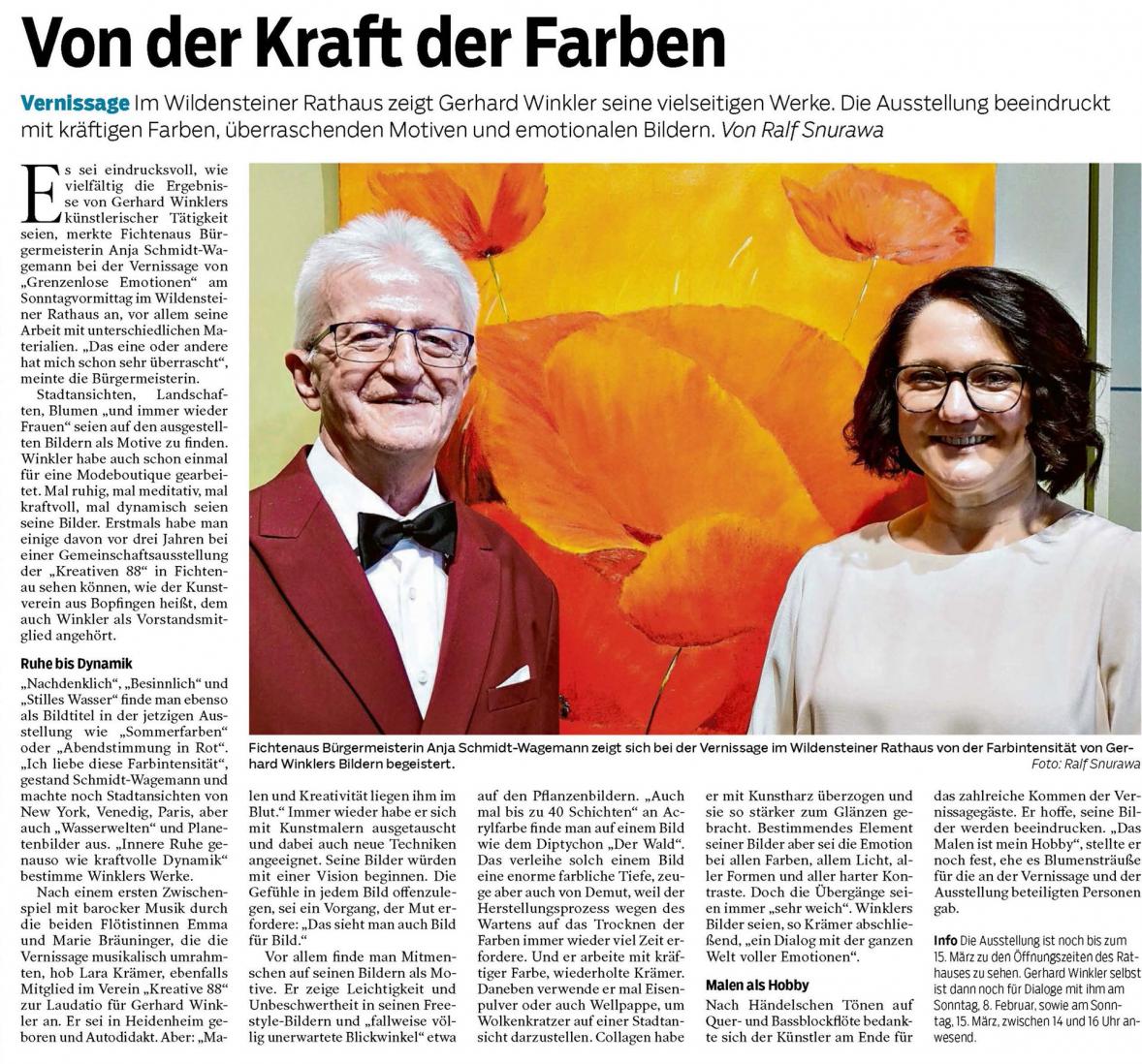 Pressebericht über die Vernissage 