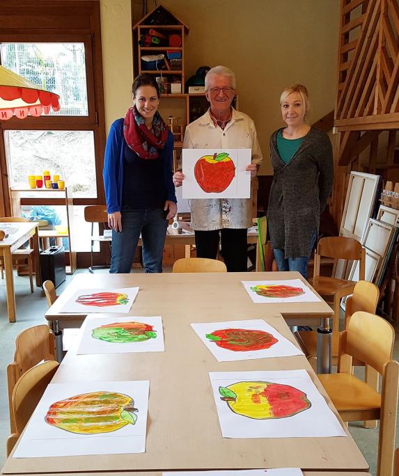 Malen mit Kindern im Kindergarten 2017